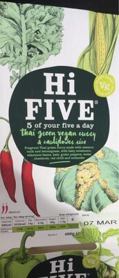 Hi five thai green vegan curry - 5060213722583