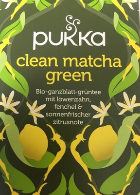 Pukka Clean Matcha Green,1,5 GR,20 BTL Packung - 5060229014443
