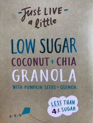 Low sugar coconut + chia granola - 5060265480578