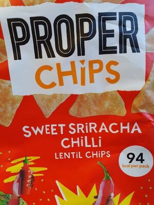Sweet sriracha chilli lentil chips - 5060283762243