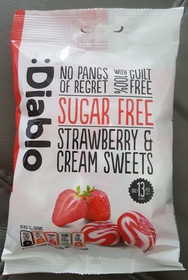 Sugar Free Sweets, Strawberry & Cream 16 x 75G - 5060309490136