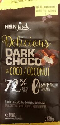 Dark choco with coco 72% - 5060326273354