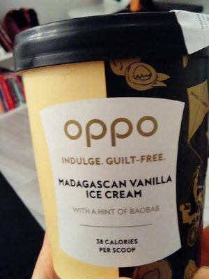 Oppo Healthy Ice Cream,Madagascan Vanilla 500ML - 5060346410005