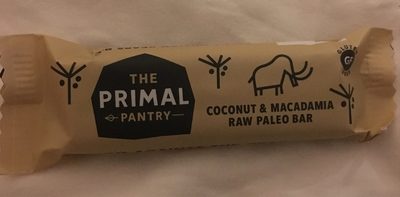 The Primal Pantry Coconut & Macadamia Raw Paleo Bar - 5060379780007
