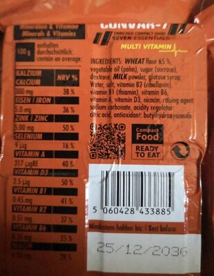 Biscuit d'urgence multi vitaminé - 5060428433885