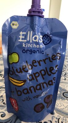 Organic blueberries, apples + bananas with vanilla - 5060503500686