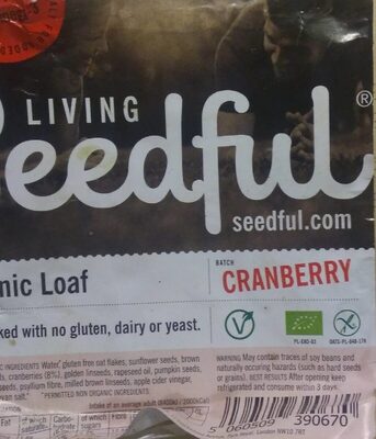 Organic loaf Seedful - batch cranberry - 5060509390670