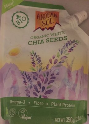 organic white chia seeds - 5060527040014