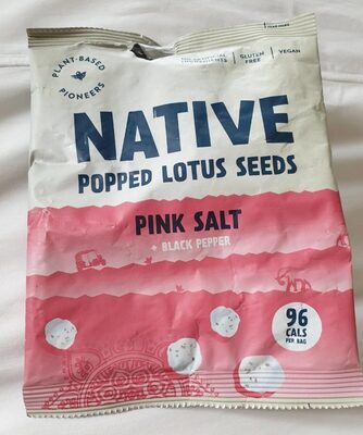 Popped Lotus Seeds Pink Salt + Black Pepper - 5060640420007