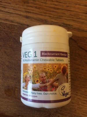 Multivitamintabletten Blackcurrant Flavour, Veg1 - 5065000944056