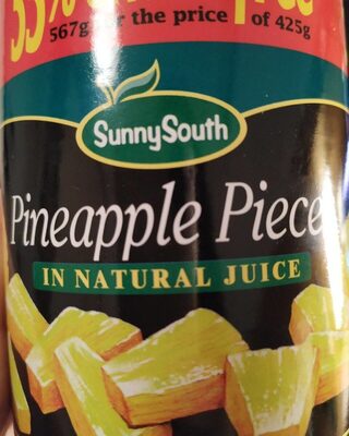 Pineapple pieces in natural juice - 5099078000284