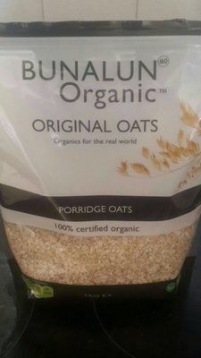 Bunalun Organic Porridge Oats (1 Kilogram) - 5391500917093