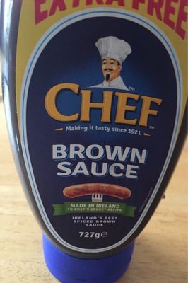 Chef Brown Sauce Squeezy & 50% Extra Free (485 Grams) - 5391509391559