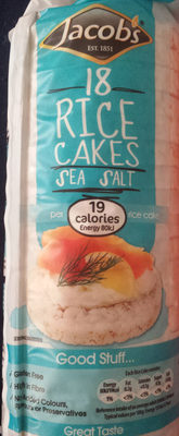 Jacobs Rice Cakes Natural Sea Salt 90Gx12 - 5391517593600