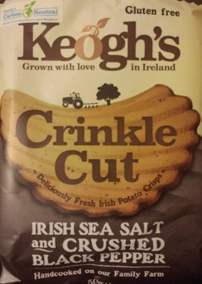 Crinkle Cut - Irish Sea Salt and Crushed Black Pepper Crisps - 5391527730255