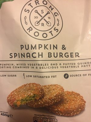 Pumpkin and spinach burger - 5391528180141