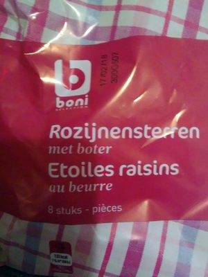 Étoiles raisins au beurre - 5400141127485