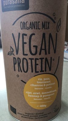 Mix De Protéines à La Vanille Et Banane Bio - 400 G - Purasana - 5400706614764