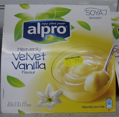 Heavenly Velvet Vanilla Flavour Soya Dessert U.H.T. 4 x (500g) - 54051294