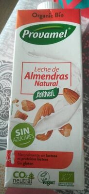 Leche de almendras natural ecológica, sin lactosa, - 5411188124870