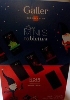 Les mini's tablettes assortiment chocolat noir - 5412038299663