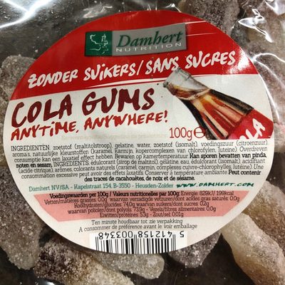 Cola Gums (sans sucres) - 5412158003348