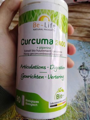 Curcuma 2400 + Pipérine Bio - 90 Gélules - Be-Life - 5413134003321