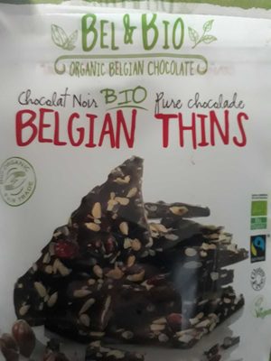 Bel &bio Thins Dark Cranberry - Hazelnut 6X120G - 5425007881783
