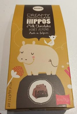 Hippos - Milk Chocolates Honey Almond - 5425031752769