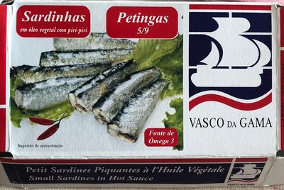 Sardinhas em oleo vegetal com piri-piri Petingas - 5601105230047