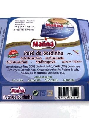 Paté de sardinha - 5601721731218