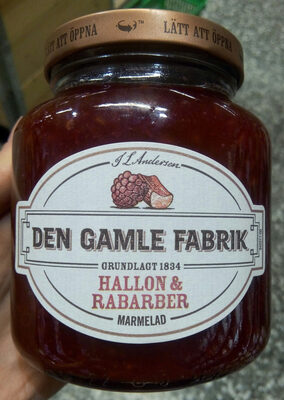 Hallon & rabarber marmelad - 5701211012947