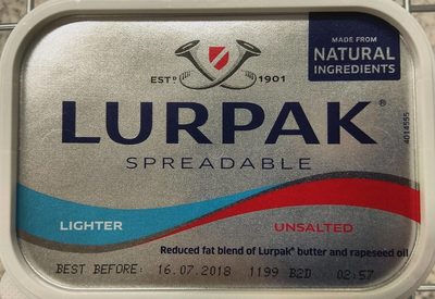 Lurpak Unsalted Lighter Spreadable 500G - 5740900401259
