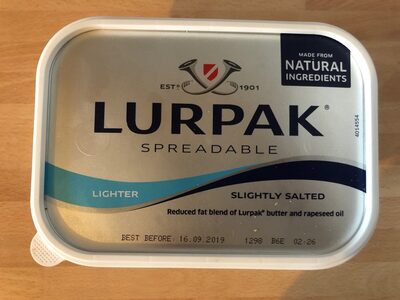 Lurpak Spreadable Lighter Slightly Salted - 5740900815001