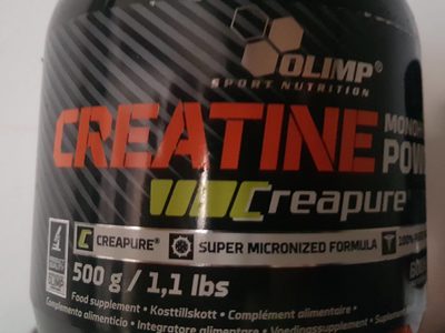 Creatine Monohydrate Creapure 500G Olimp Nutrition - 5901330023965