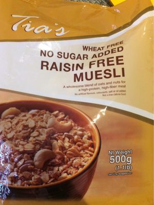 Raisin free muesli no sugar added - 6008138000217
