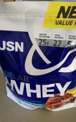 Usn, Bluelab, 100% Whey Protein, Wheytella, 2 LBS 918 G - 6009706099879