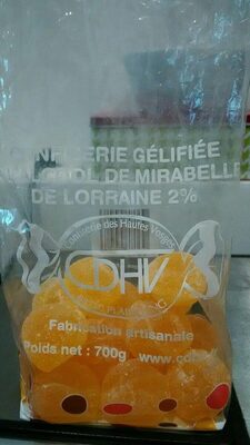 Confiserie gélifiée à l'alcool de mirabelle de lorraine 2% - 60110008