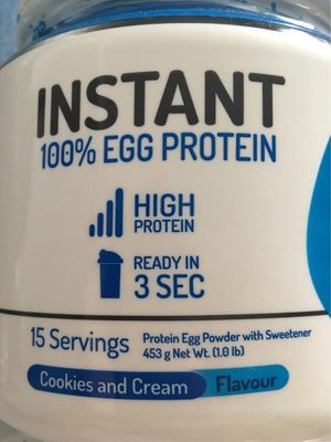 instant 100% egg protein cookies and cream - 6380974550782