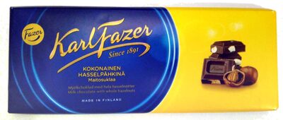 Karl Fazer kokonainen hasselpähkinä maitosuklaa - 6411401015151