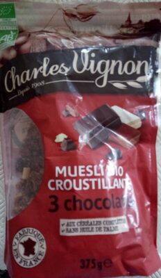 Muesli bio croustillant 3 chocolats - 66280002