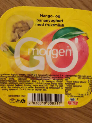 Mango- og bananyoghurt med fruktmüsli - 7038010008511
