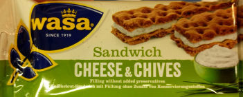 Wasa Sandwich Cheese & Chives 3x37G - 7300400122702