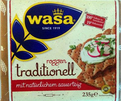 Wasa Knäckebrot Roggen Traditionell 235 g - 7300400129640