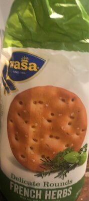Wasa Delicate Rounds French Herbs 205G - 7300400482219