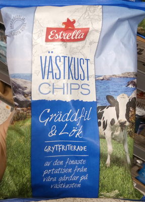 Västkustchips Gräddfil & Lök - 7310532103616