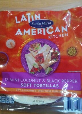 Mini soft tortilla coconut & black pepper - 7311311011894