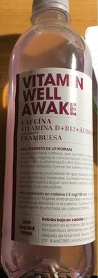 Awake bebida refrescante vitaminada sabor frambuesa - 7350042715206