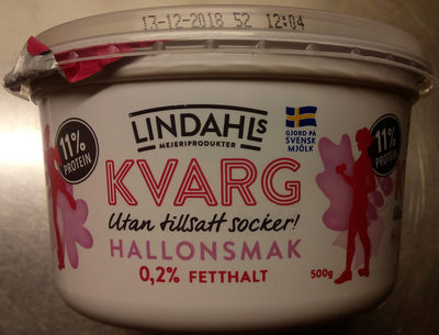 Lindahls Kvarg Hallonsmak - 7392672002059