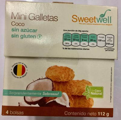 Mini galltetas  de coco Sweetwell - 7443011627065